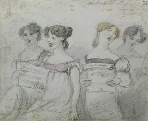 Oratorio performance at the Drury Lane Theatre, part two of a triptych, 1814